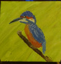 This beautiful bird is an acrylic painting on a 6X6 canvas